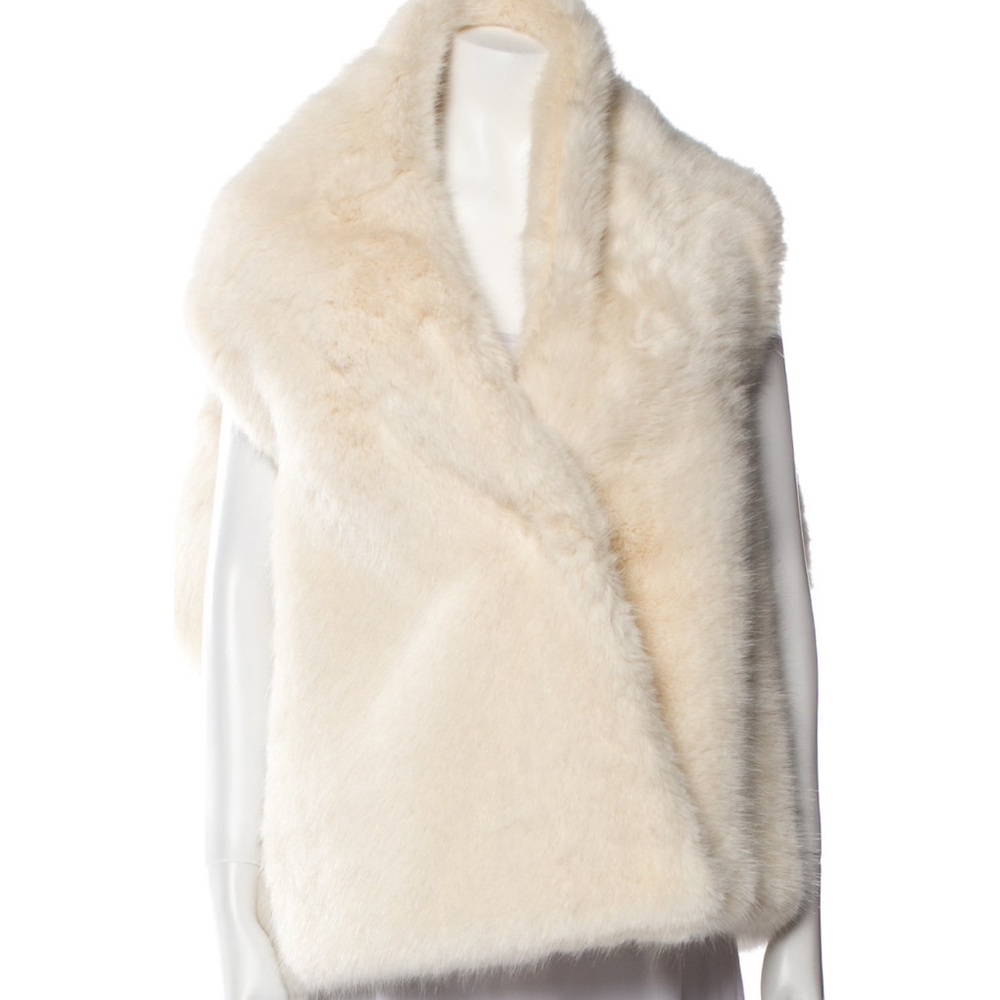 Stella McCartney faux fur Cream Vest XS S